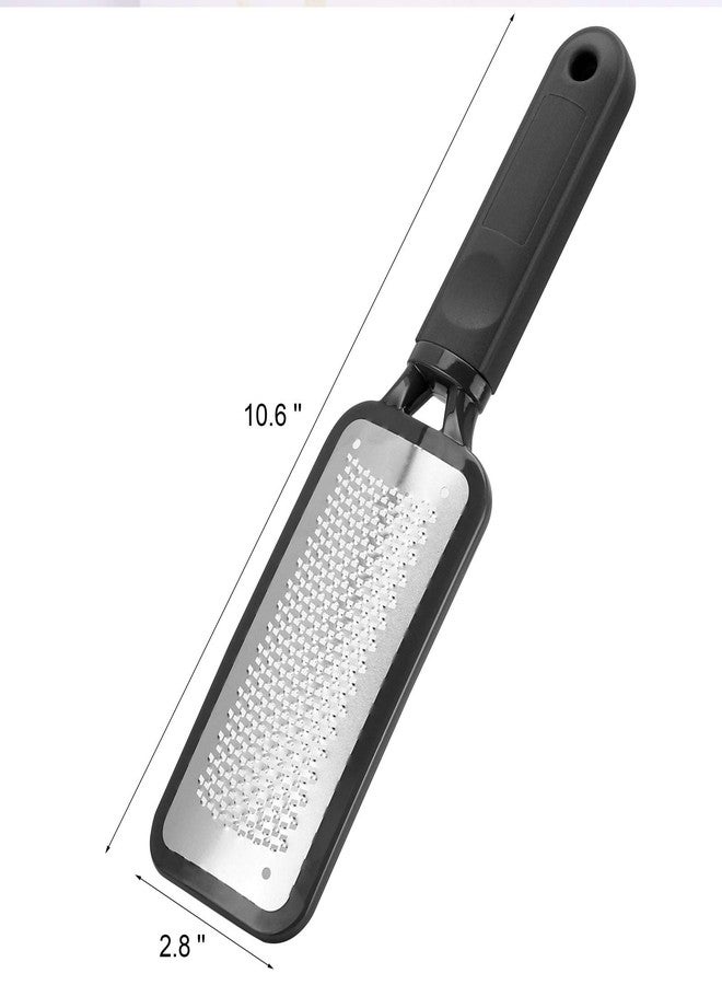 BTYMS Foot Scrubber Foot Files Callus Remover Black Heel Grater Dead Skin Remover Stainless Steel Heel Scraper for Cracked Heels - Image 3