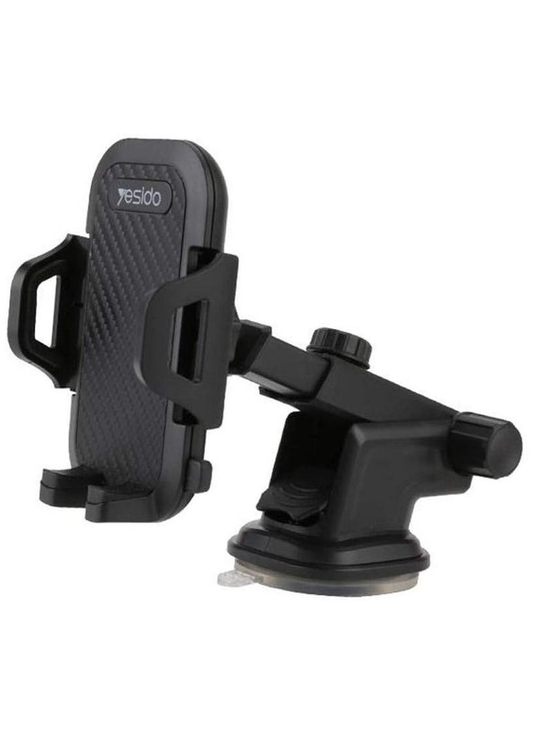 Yesido 360 Degree Rotation Free Stretch Automatic Clip Mobile Phone Car Holder, C23 - Image 1