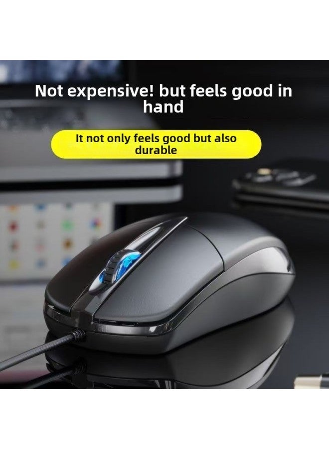 Direct Explosions Professional Office USB Wired Colorful Luminous Mute Game Lol Mouse-Color:M1 Luminous Wheel Silent Model 1.5m Brushed Silk Color Box - Image 2