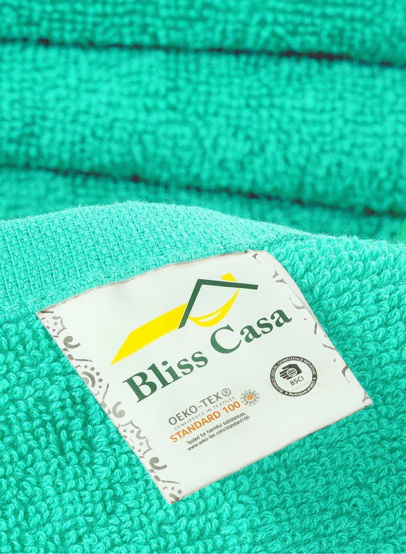 بليس كاسا مناديل Bliss Casa 100% من القطن الممشط (12 عبوة، 30 × 30 سم) - منشفة 500 جرام في المتر المربع، مجموعة مناشف الوجه عالية الامتصاص وسريعة الجفاف وناعمة  - Image 4