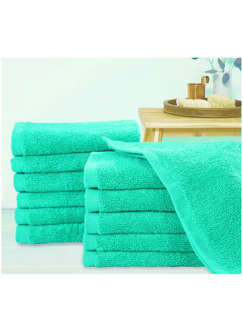 بليس كاسا مناديل Bliss Casa 100% من القطن الممشط (12 عبوة، 30 × 30 سم) - منشفة 500 جرام في المتر المربع، مجموعة مناشف الوجه عالية الامتصاص وسريعة الجفاف وناعمة
