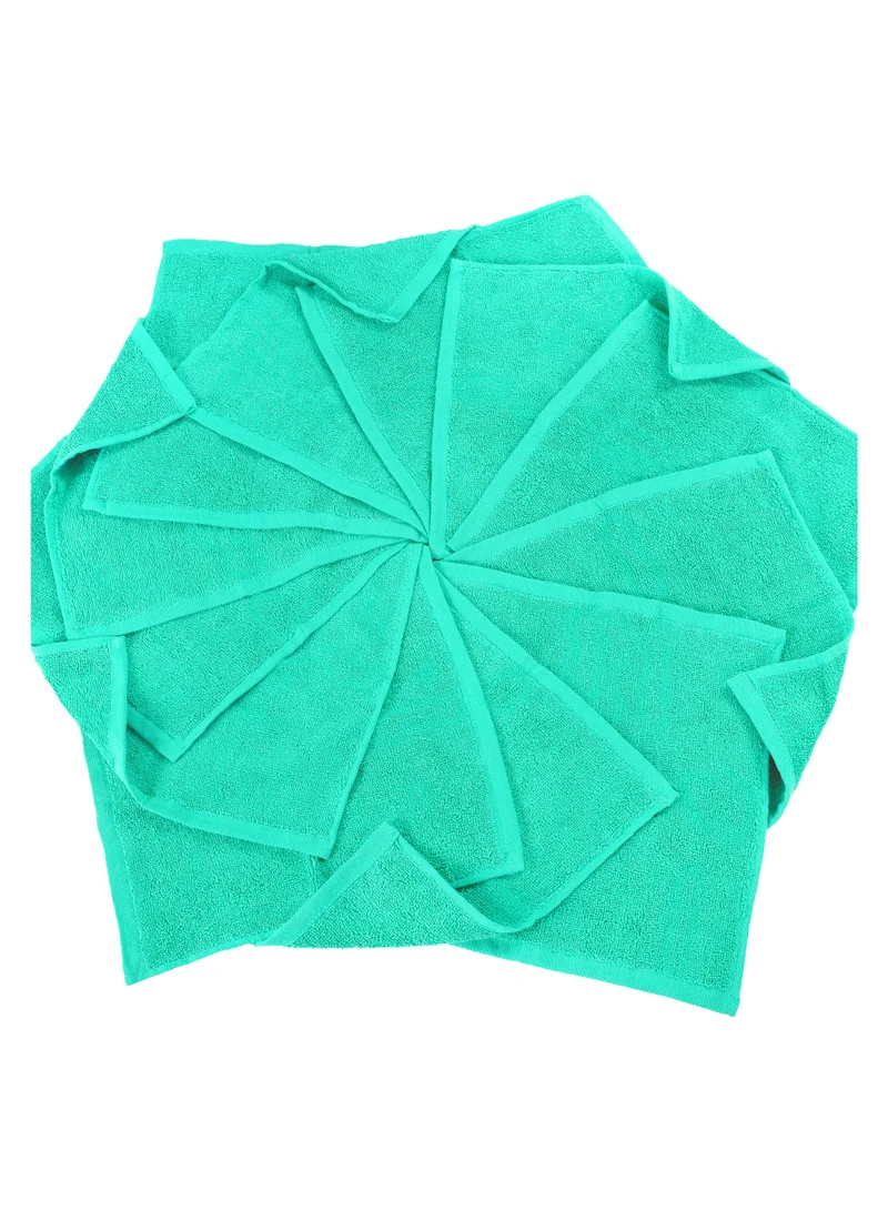 بليس كاسا مناديل Bliss Casa 100% من القطن الممشط (12 عبوة، 30 × 30 سم) - منشفة 500 جرام في المتر المربع، مجموعة مناشف الوجه عالية الامتصاص وسريعة الجفاف وناعمة
