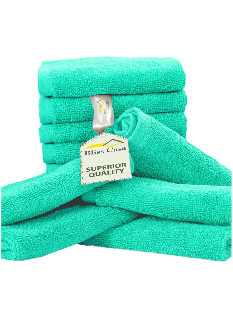 بليس كاسا مناديل Bliss Casa 100% من القطن الممشط (12 عبوة، 30 × 30 سم) - منشفة 500 جرام في المتر المربع، مجموعة مناشف الوجه عالية الامتصاص وسريعة الجفاف وناعمة