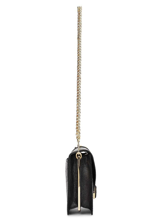 Da Milano Leather Shoulder Bag for Women - Black (00373OL) - Image 4