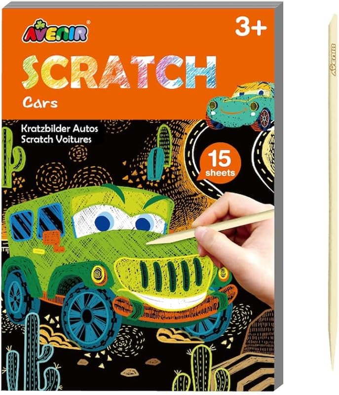 Avenir Cars Mini Scratch Art Book