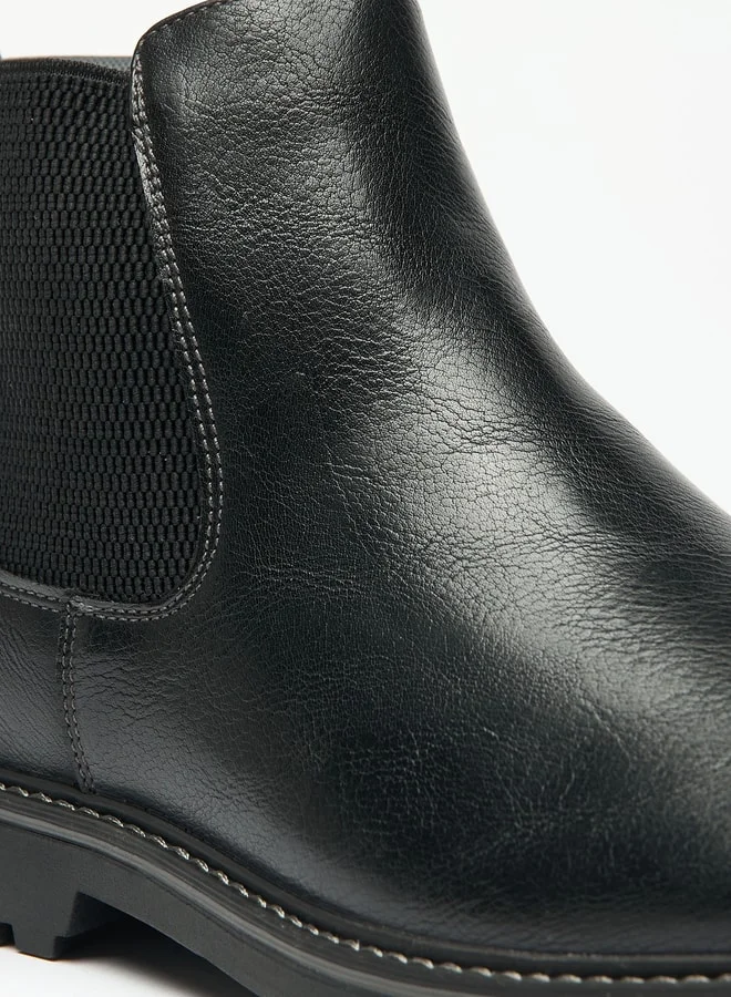 LBL by Shoexpress Men's Textured Slip-On Chelsea Boots