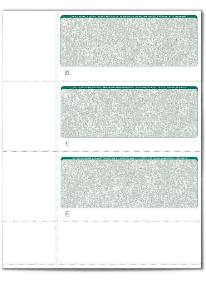 VersaCheck Valuechex 750 Blank Personal Wallet Checks Green Classic 250 Sheets Form 3001