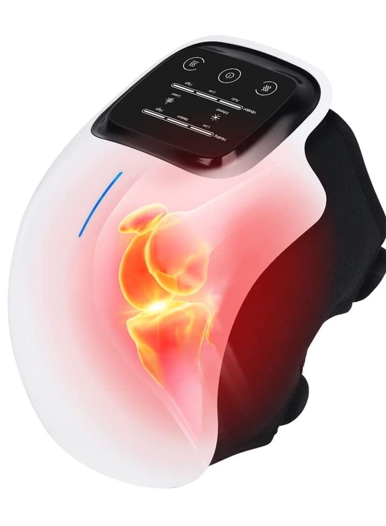 Knee Massager with Heat and Kneading for Pain Relie，Infrared Heated Vibration Physiotherapy for Arthritis Massager，Cramps and Joint Warmer Rechargeable LED Display - Image 1