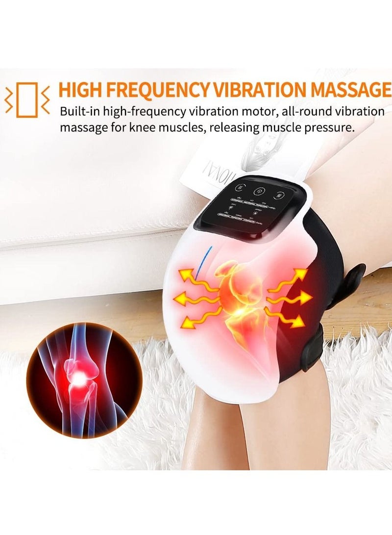 Knee Massager with Heat and Kneading for Pain Relie，Infrared Heated Vibration Physiotherapy for Arthritis Massager，Cramps and Joint Warmer Rechargeable LED Display - Image 2