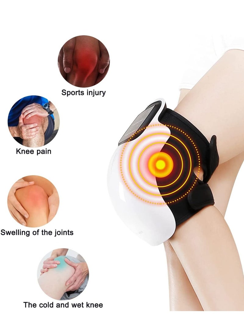 Knee Massager with Heat and Kneading for Pain Relie，Infrared Heated Vibration Physiotherapy for Arthritis Massager，Cramps and Joint Warmer Rechargeable LED Display - Image 4
