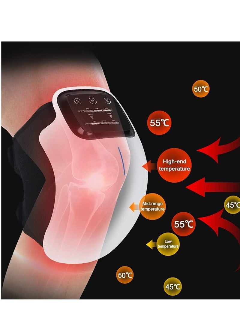 Knee Massager with Heat and Kneading for Pain Relie，Infrared Heated Vibration Physiotherapy for Arthritis Massager，Cramps and Joint Warmer Rechargeable LED Display - Image 3
