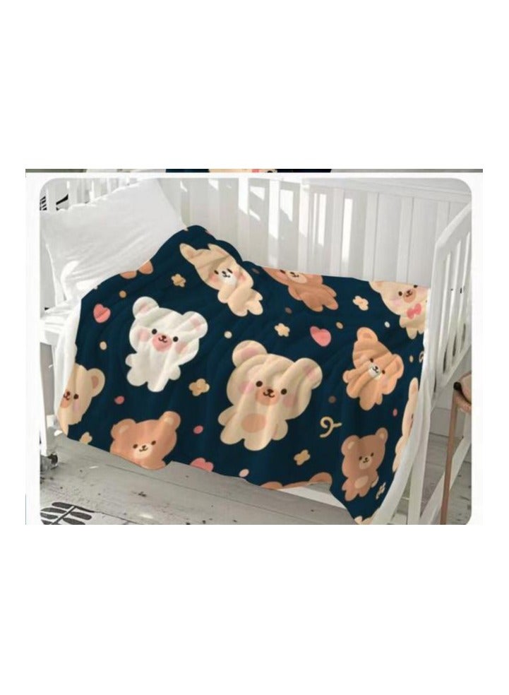 عام بطانية رقيقة من الفانيلا (دافئة ومريحة، ومناسبة للنوم، واستخدام الألعاب، وإزالة الغبار والرمل) 150 سم * 200 سم - 1051 - Image 3