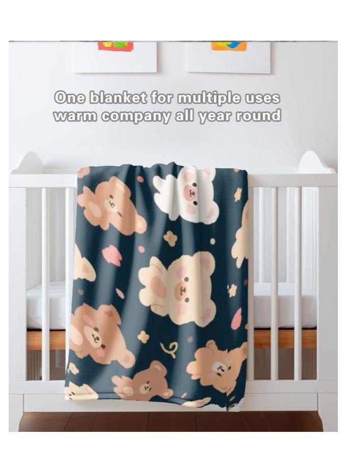 عام بطانية رقيقة من الفانيلا (دافئة ومريحة، ومناسبة للنوم، واستخدام الألعاب، وإزالة الغبار والرمل) 150 سم * 200 سم - 1051 - Image 5