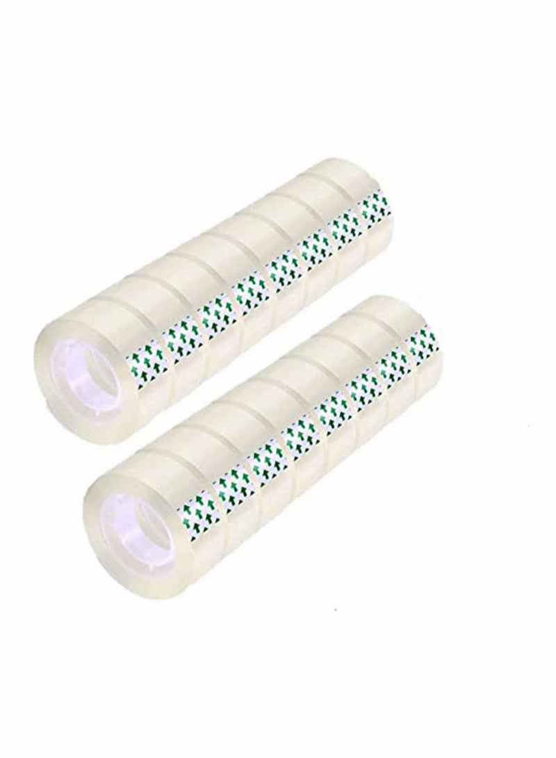 Y&D Tape Refills for Dispenser 16 Rolls Transparent Clear 0.75 Inch/ 18 MM, Multipurpose Mounting Adhesive Grip, Perfect Office Home School  - Image 1