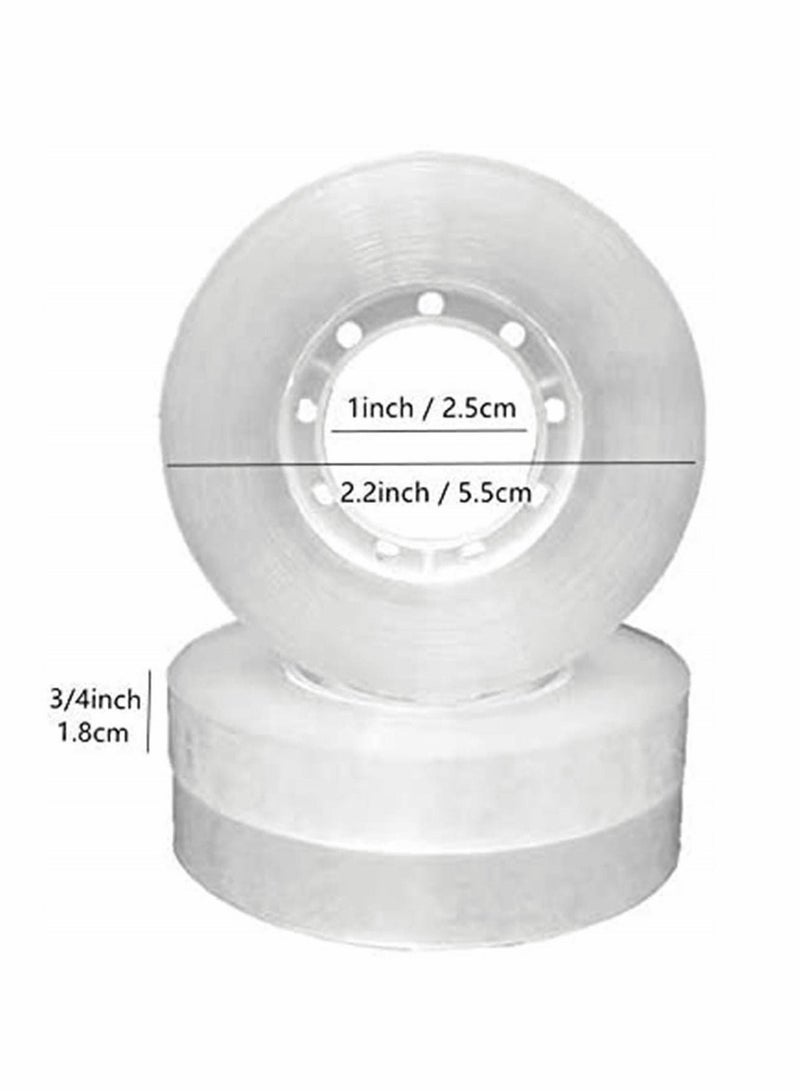 Y&D Tape Refills for Dispenser 16 Rolls Transparent Clear 0.75 Inch/ 18 MM, Multipurpose Mounting Adhesive Grip, Perfect Office Home School  - Image 2
