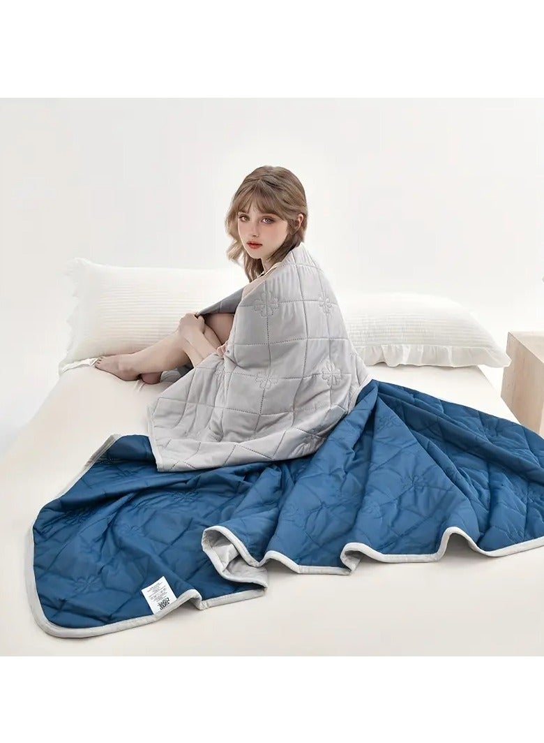 M MIAOYAN Ice-Cooling Silk Summer Blanket 150×200cm – Ultra Soft & Refreshing for AC Rooms, Washable Lightweight Quilt - Image 1