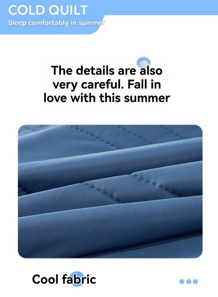M MIAOYAN Ice-Cooling Silk Summer Blanket 150×200cm – Ultra Soft & Refreshing for AC Rooms, Washable Lightweight Quilt - Image 4
