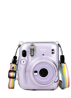 SYOSI Instant for Mini 11 Clear Case, Protective Clear Case, Compatible with for Fujifilm Instax Mini 11 Instant Camera, with Adjustable Rainbow Shoulder Strap, Present to Friends and Families  - Image 2