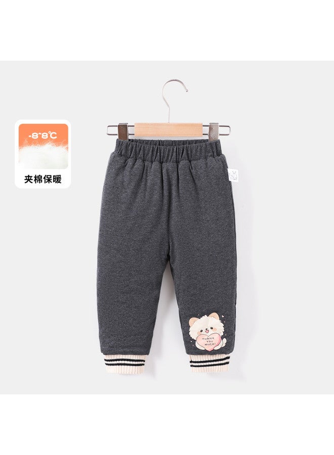 Girls' Winter Cold-proof Base Pants Toddler Thickened Casual Slim-fit Cotton Pants Warm - Image 2