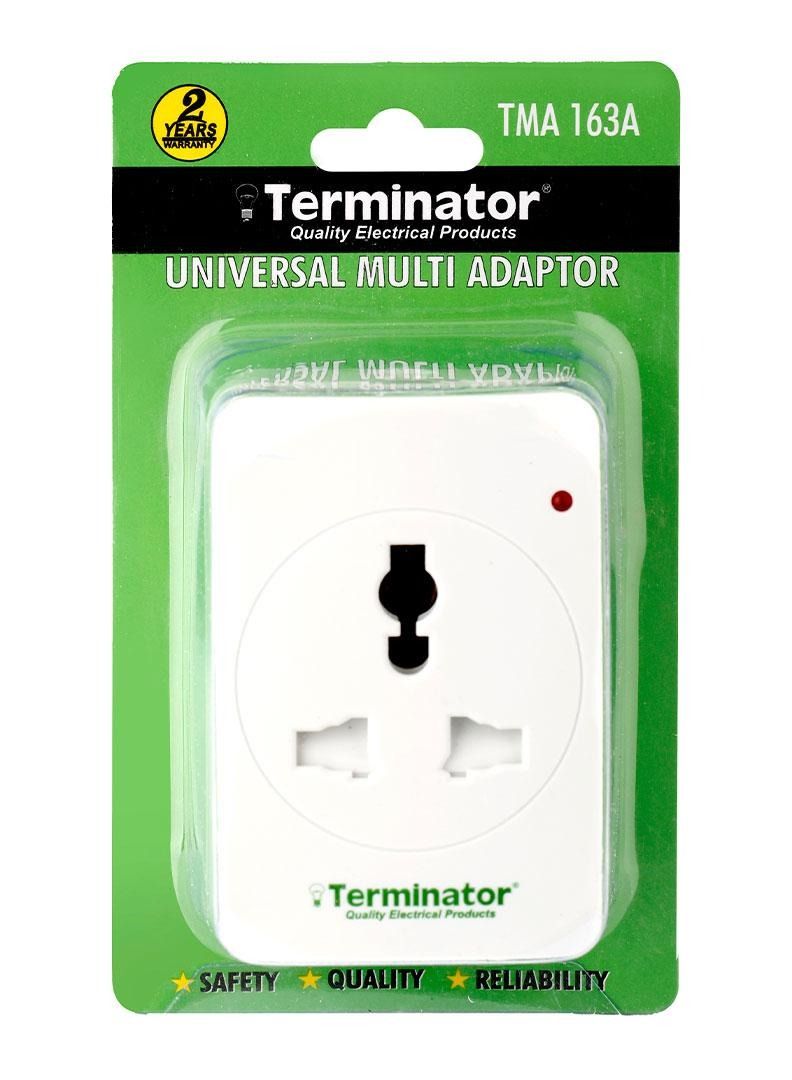 Terminator Terminator Power Adapter 3 Way Universal Sockets Universal Multi Plug Multi Adaptor with Neon Indicator  - Image 1