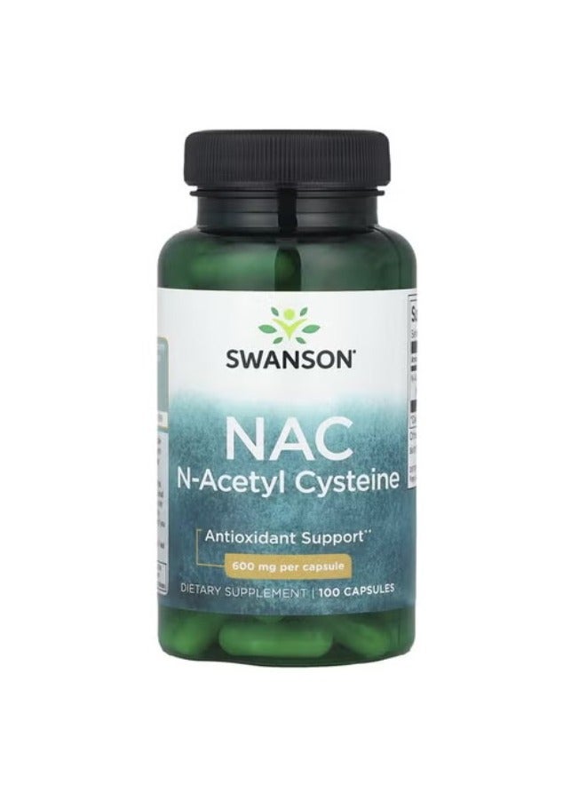 SWANSON N-Acetyl Cysteine Antioxidant Support, 600 mg 100 Capsules
