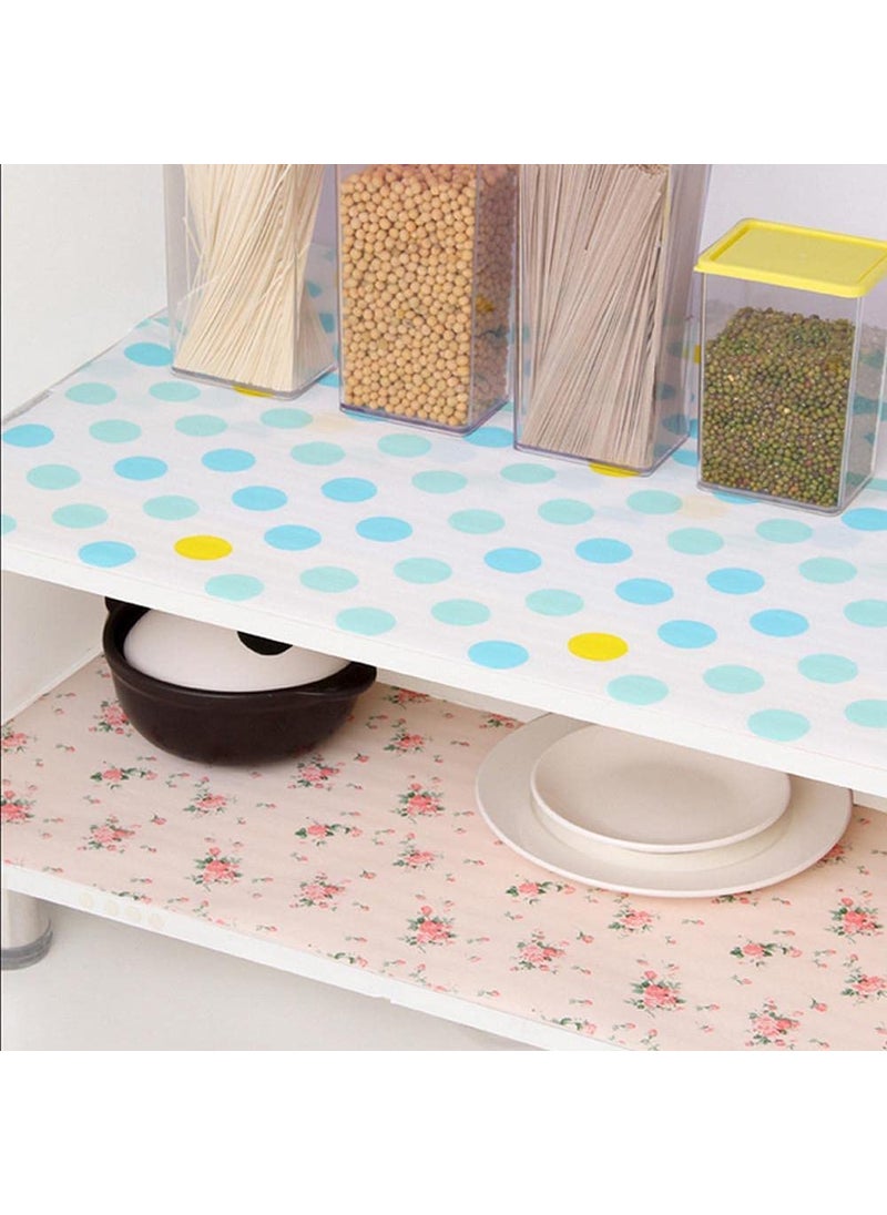 STORE77 STORE77� Printing Antibacterial Cabinet Plastic Foam Household Wardrobe Moisture Drawer Pad Waterproof Non-Slip Paper Kitchen Cupboard Liners Roll Mat, 45x200CM 1 Pcs (Red dot)  - Image 3