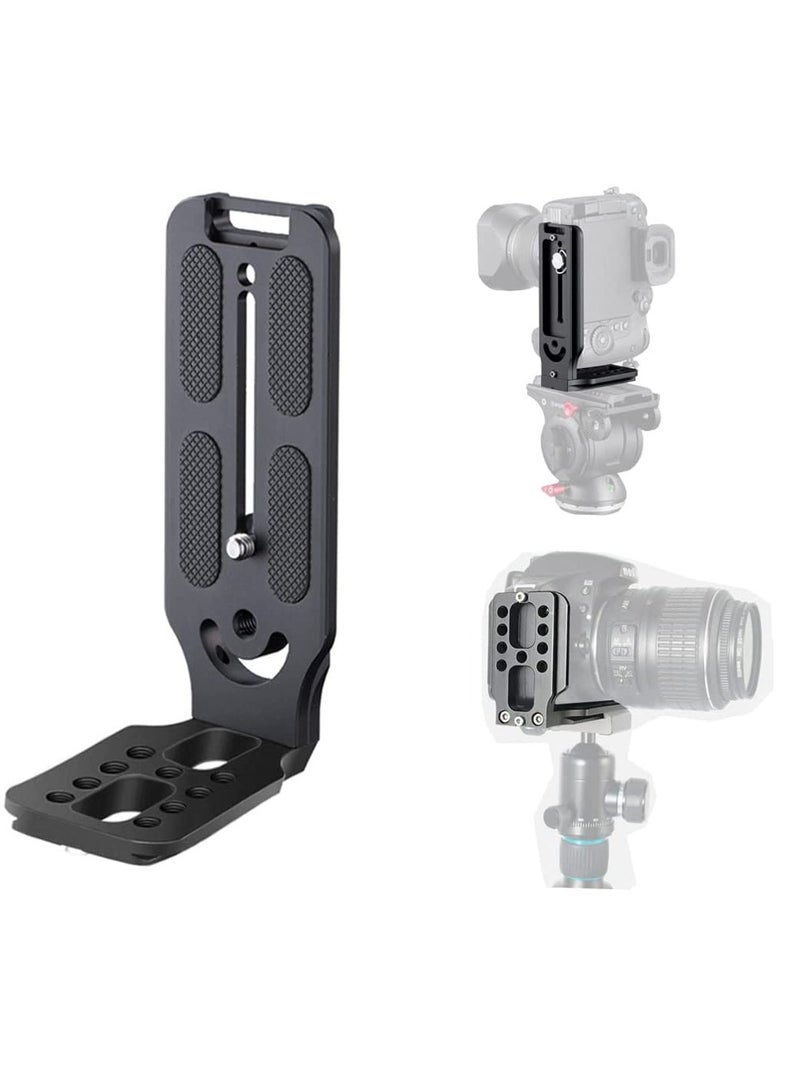 DSLR Camera L-type Quick Release Plate Vertical Horizontal Switching Tripod Quick Release Board Compatible with Canon/Nikon/Sony/DJI/Osmo/Ronin/Zhiyun Stabilizer Tripod Monopod - Image 1
