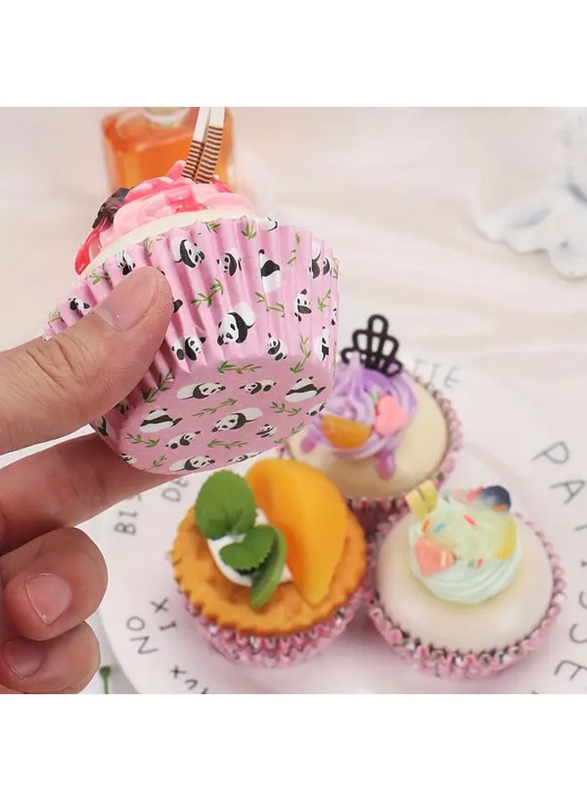 Polychrome Panda Pattern Oil Proof Paper Cupcake Muffin Baking Cups For Birthday Party - Image 5