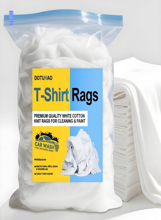 DOTUHAO Cleaning Rrags, T-Shirt Rags, White Towels – Shop Towels Bulk for Oil, Stain, Grease, Paint, and Auto Cleaning, Multipurpose Cotton Rag (2 LB - Image 1