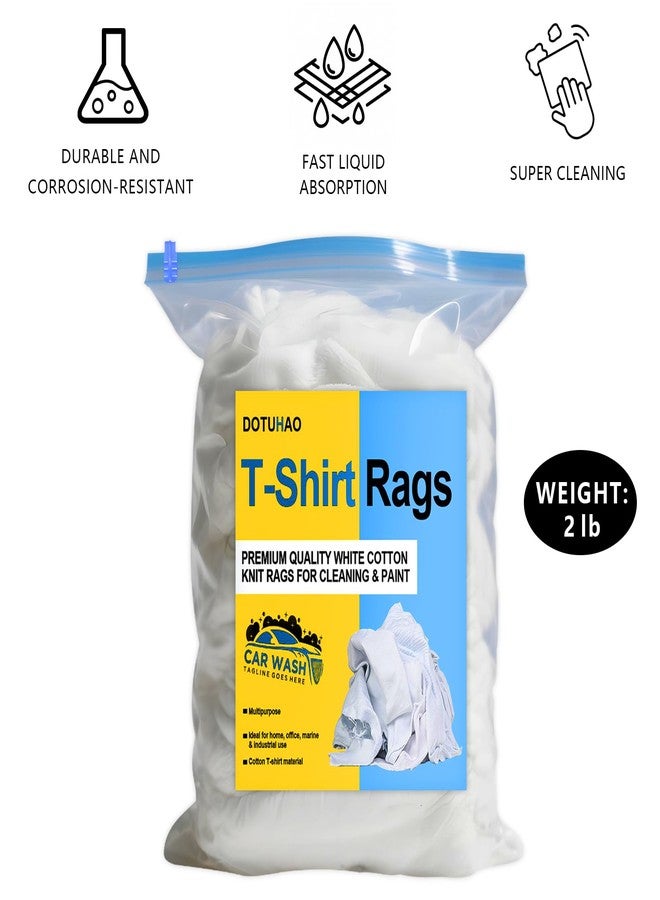 DOTUHAO Cleaning Rrags, T-Shirt Rags, White Towels – Shop Towels Bulk for Oil, Stain, Grease, Paint, and Auto Cleaning, Multipurpose Cotton Rag (2 LB - Image 5