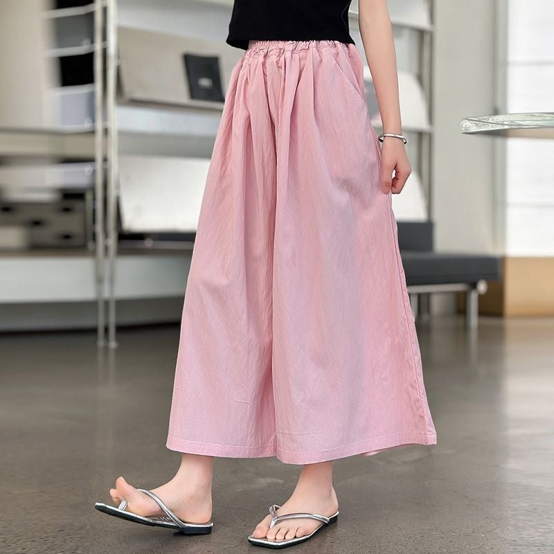 Girls' Skirt Pants Stylish Summer Outfit Fashion Loose Yamamoto Cropped Pants Summer Thin Pants For Older Children - Image 4