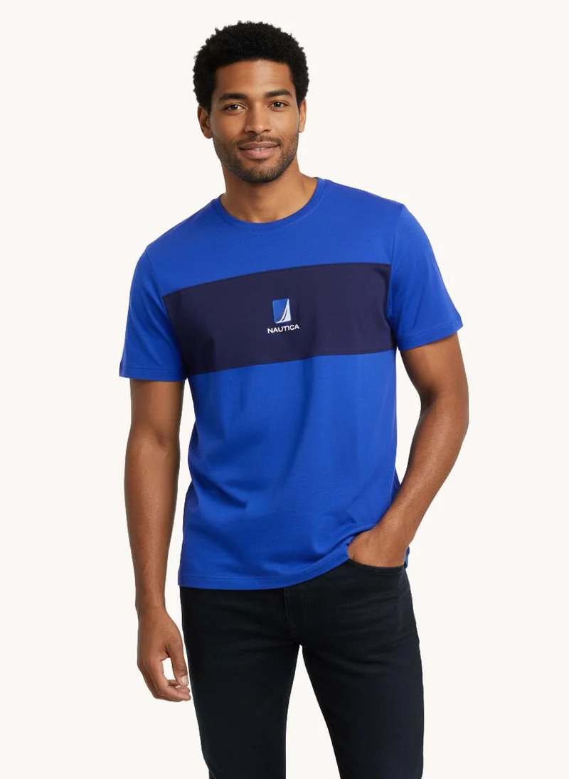 نوتيكا تيشيرت رجالي بأكمام قصيرة ورسومات