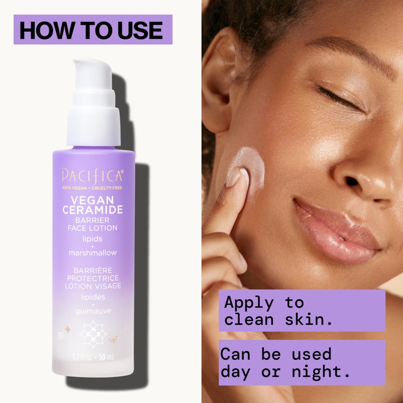 Pacifica Face Moisturizer - Vegan Ceramide Barrier Repair Face Lotion, Hydrating, For Dry Skin, Dermatologist Tested, Safe for Sensitive Skin, Fragrance Free, Vegan + Cruelty Free - Image 5