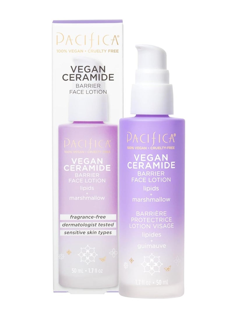 Pacifica - Pacifica Face Moisturizer - Vegan Ceramide Barrier Repair Face Lotion, Hydrating, For Dry Skin, Dermatologist Tested, Safe for Sensitive Skin, Fragrance Free, Vegan + Cruelty Free - Image 1