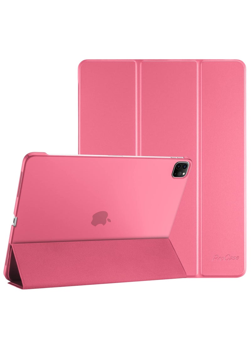 Procases Ipad Pro 12.9 Inch Slim Stand Hard Back Shell Smart Cover Melonpink - Image 1
