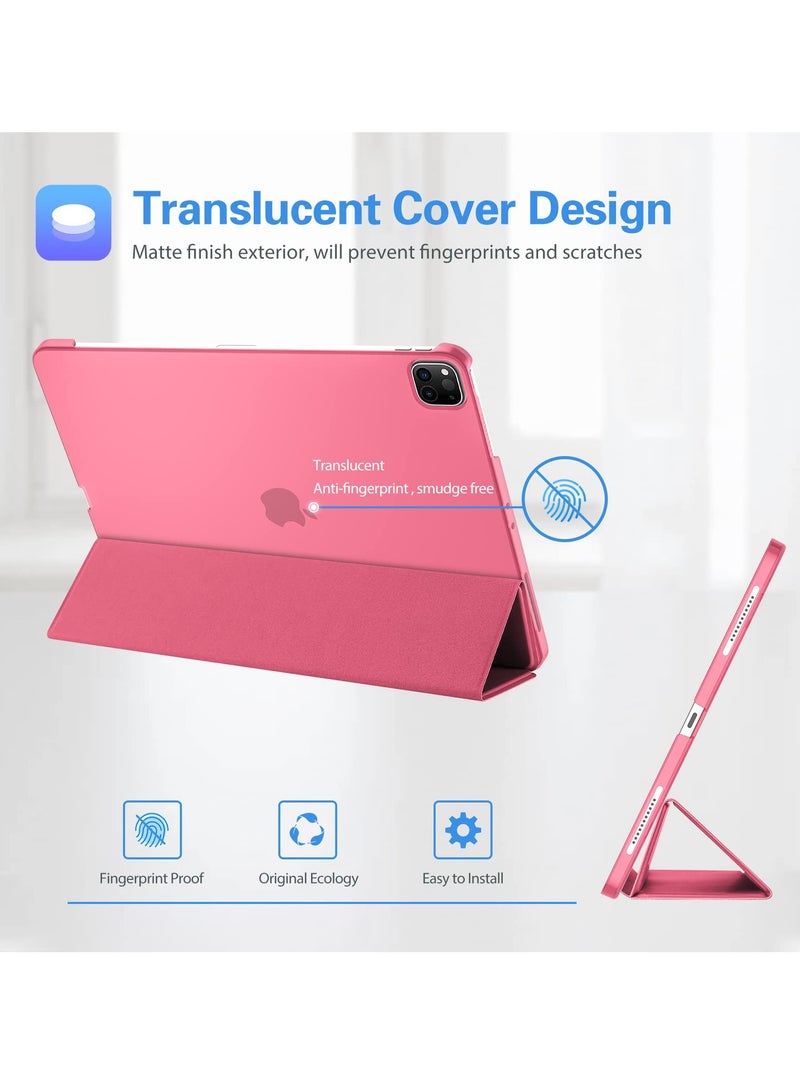Procases Ipad Pro 12.9 Inch Slim Stand Hard Back Shell Smart Cover Melonpink - Image 3