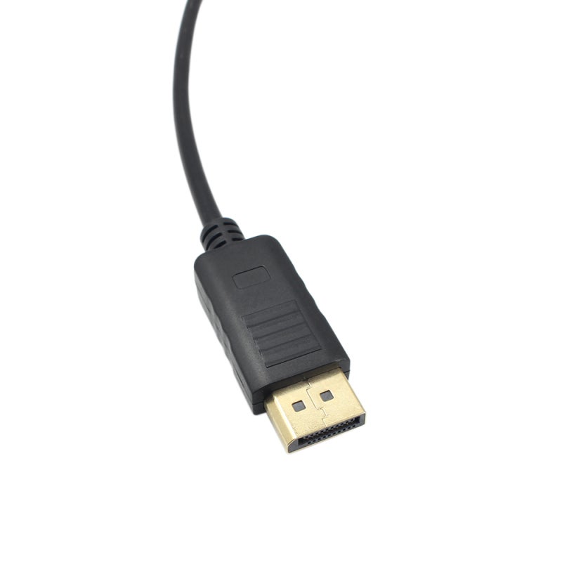 كابل محول ذكر DisplayPort DP إلى VGA ذكر بطول 1.8 متر محول 1080P فيديو للبروجيكتور والتلفزيون الرقمي والتلفزيون ومشغل HDVD لون أسود - Image 2