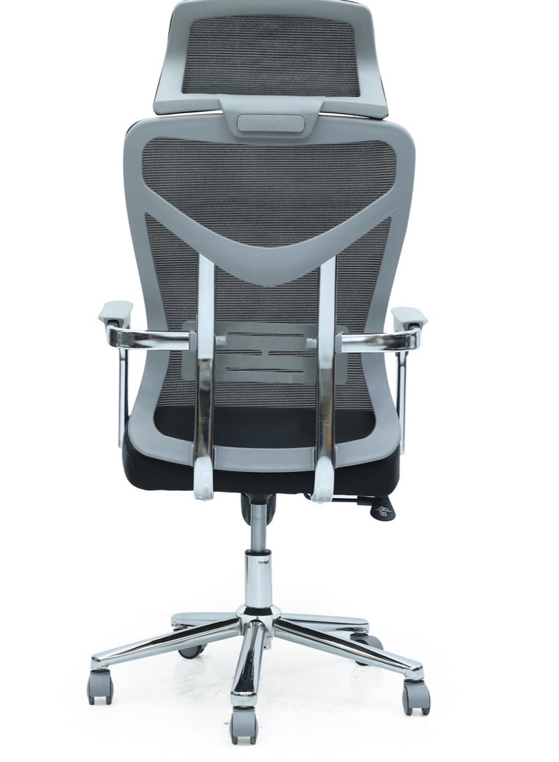 Multi Home Furniture Modern Office Chair MH-9001FR-Black for Home Executive Computer Chair Wide Seat With Large Headrest Modern Desk Chair Lumbar Support Adjustable Armrests  - Image 5