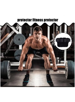 ARNOTEC Gym gloves One size thickened cowhide unisex fitness gloves, non-slip half finger, wrist guard equipment horizontal bar exercise anti-callus gloves four finger gloves  - Image 2