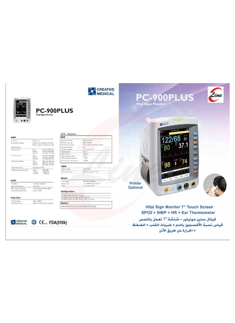VitalSign Monitor A Vital Signs Meter That Measures Blood Oxygen Heart Rate Pressure And Temperature