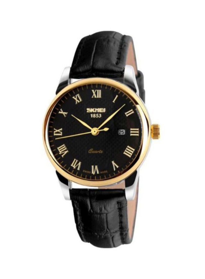 unisex Leather Analog Watch 9058 - Image 1