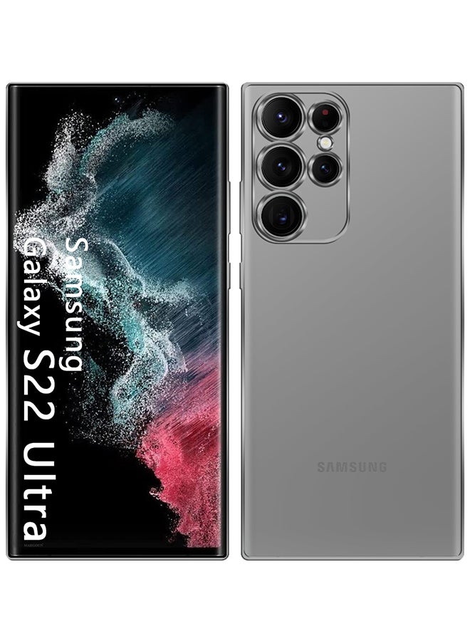 CATANES غطاء TPU ناعم لهاتف سامسونج جالاكسي S22 ألترا - غطاء شفاف فاخر مع حواف واقية مرتفعة وواقي شاشة مضاد للصدمات - فضي شفاف - Image 2