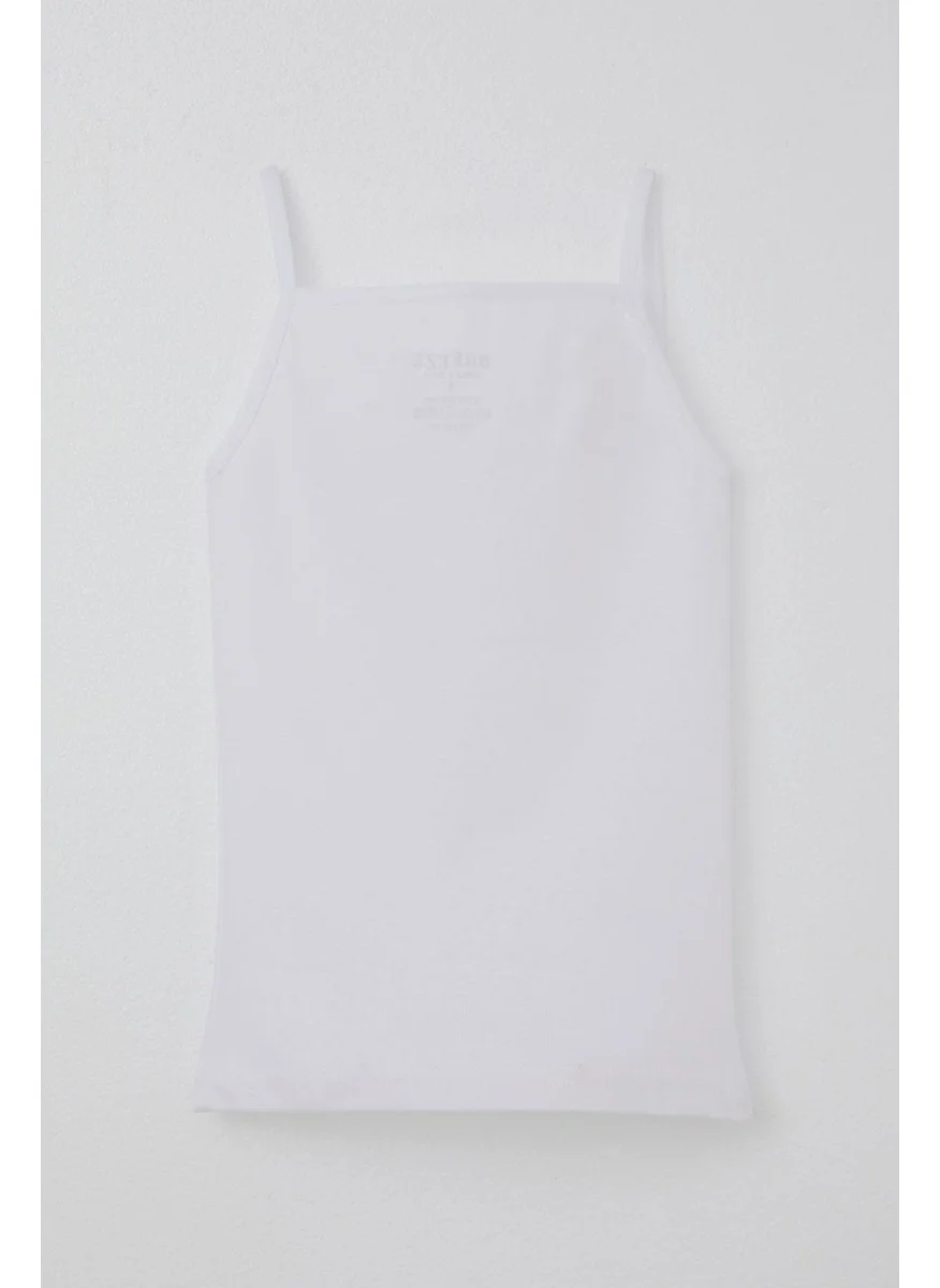بريز Girl Thin Strap Undershirt Lace 3-13 Years, White