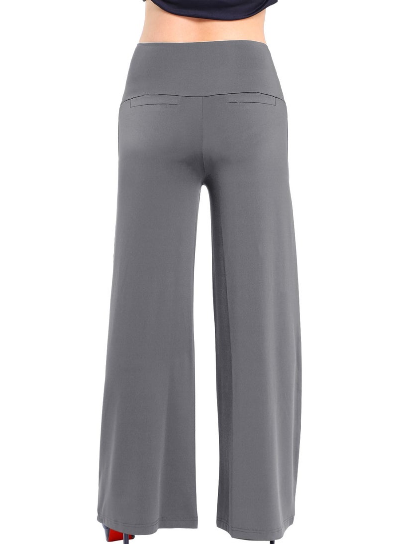 Arolina Women's Stretchy Wide Leg Palazzo Lounge Pants Casual Comfy High Waist Palazzo Pants - Image 3