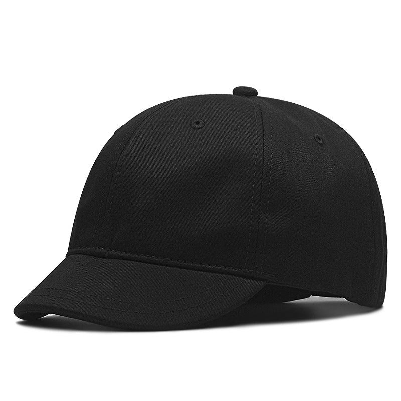 Unisex Baseball Cap Short Brim Spring Autumn Black - Image 1