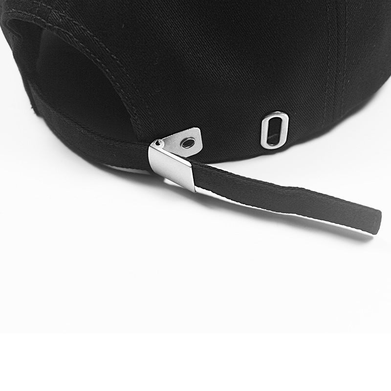 Unisex Baseball Cap Short Brim Spring Autumn Black - Image 5