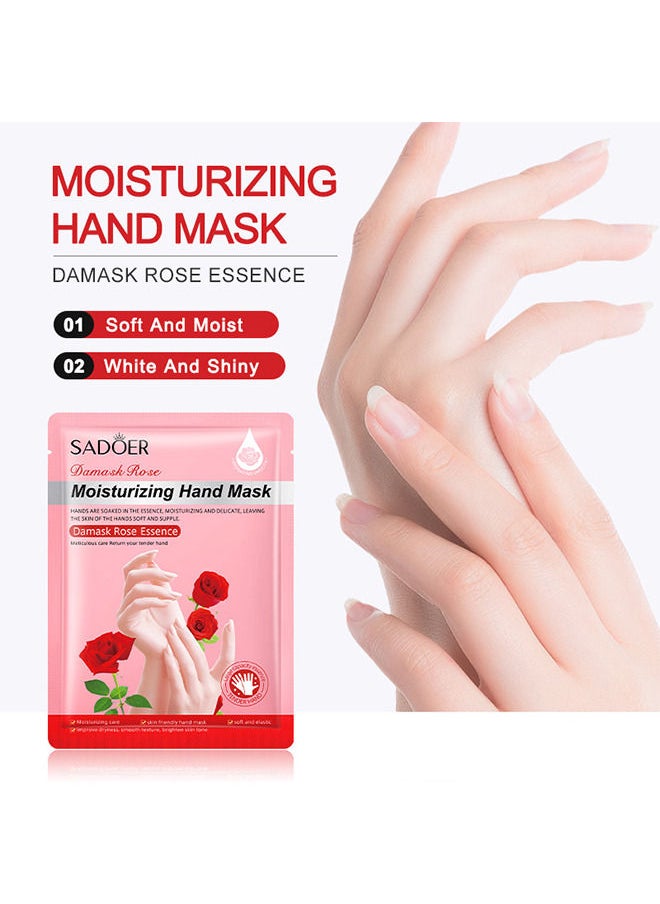 SADOER 5 pack Rose Hand Mask Moisturizing Glove, Hand Peel Mask Exfoliating Gloves, Hand Repair Glove for Dry Hands Treatment, Remove Dead Skin, Rough Skin  - Image 2