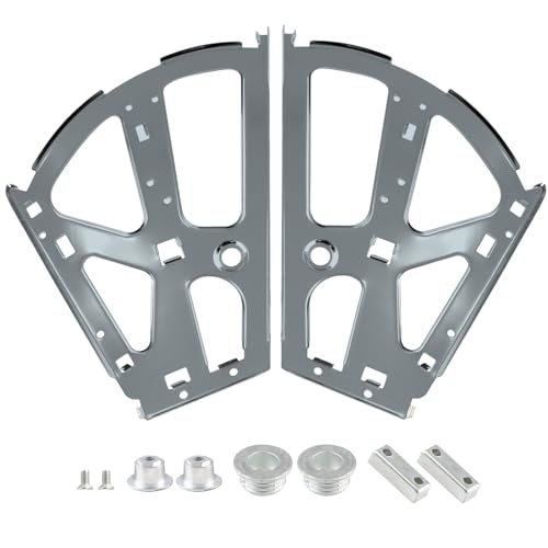 PHITUODA 2 Layers Shoes Drawer Cabinet Hinges Flip Frames, Grey Shoe Cabinet Replacement Fittings Stainless Steel for Kitchen Living Room, 1 Pair - Image 1