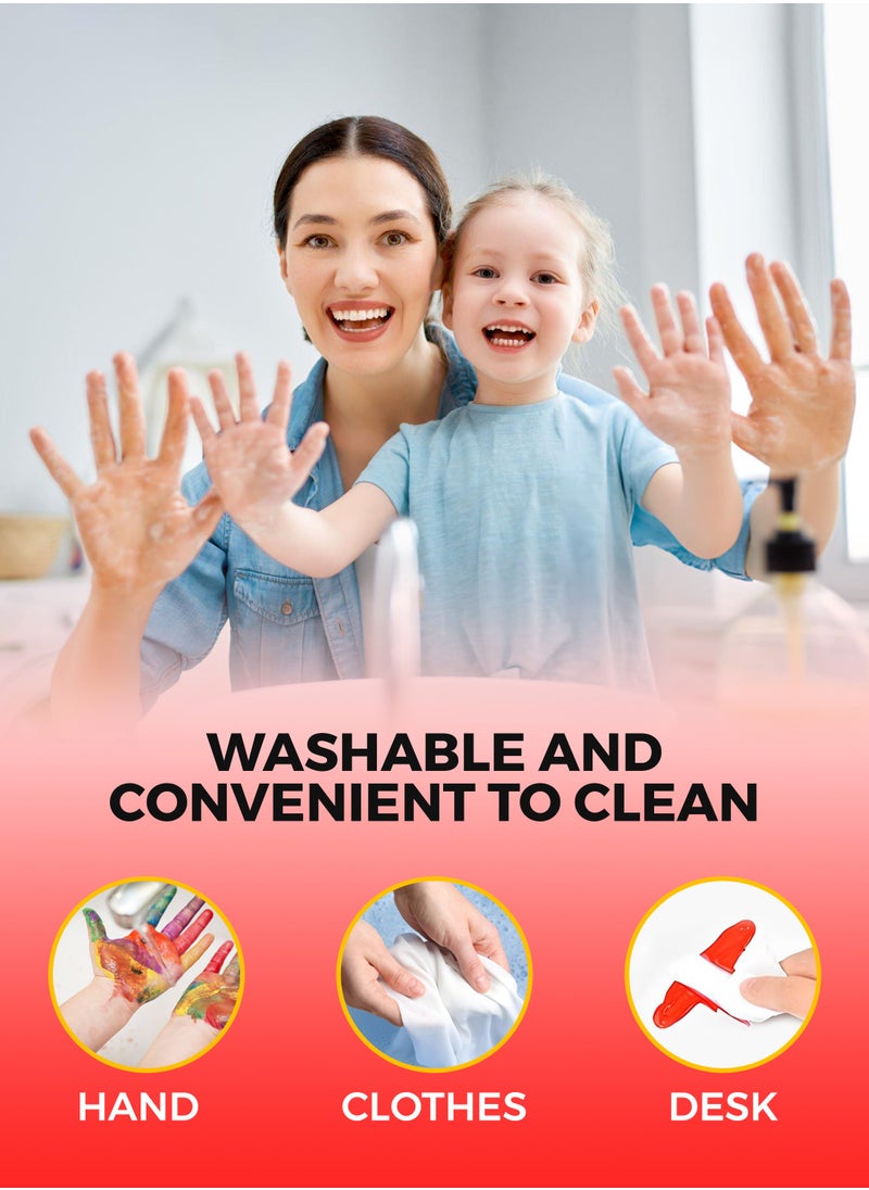 GRAFLO - Washable Finger Paint for Toddlers, Safe Non-Toxic, 12 Vibrant Colors, Baby Safe Paint for Hands and Feet, Mess Free Art Supplies for Kids, Preschool Learning Gifts, for 3-6 Years Old - Image 1