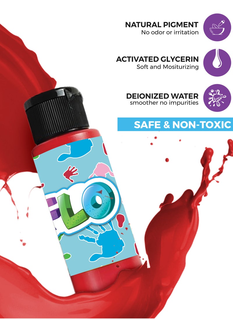 GRAFLO - Washable Finger Paint for Toddlers, Safe Non-Toxic, 12 Vibrant Colors, Baby Safe Paint for Hands and Feet, Mess Free Art Supplies for Kids, Preschool Learning Gifts, for 3-6 Years Old - Image 1